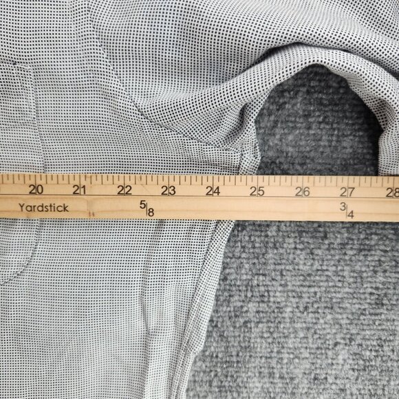 Faconnable USA Cotton Check Large 16.5 Black Shirt Men Button Up French Cuff - Picture 14 of 16